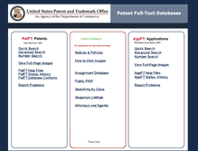 Tablet Screenshot of patft.uspto.gov